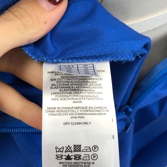 Brooks Brothers - blue Midi dress 4P e99-4 - Picture 4 of 5